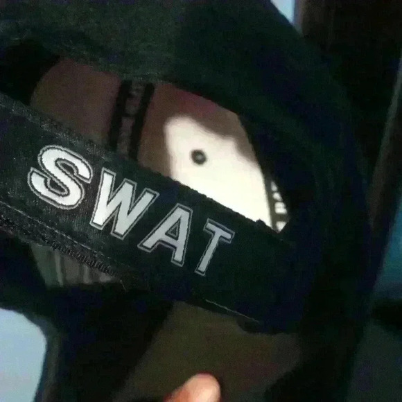 Rapid dominance SWAT hat baseball cap black white hook and loop closure - Picture 2 of 4
